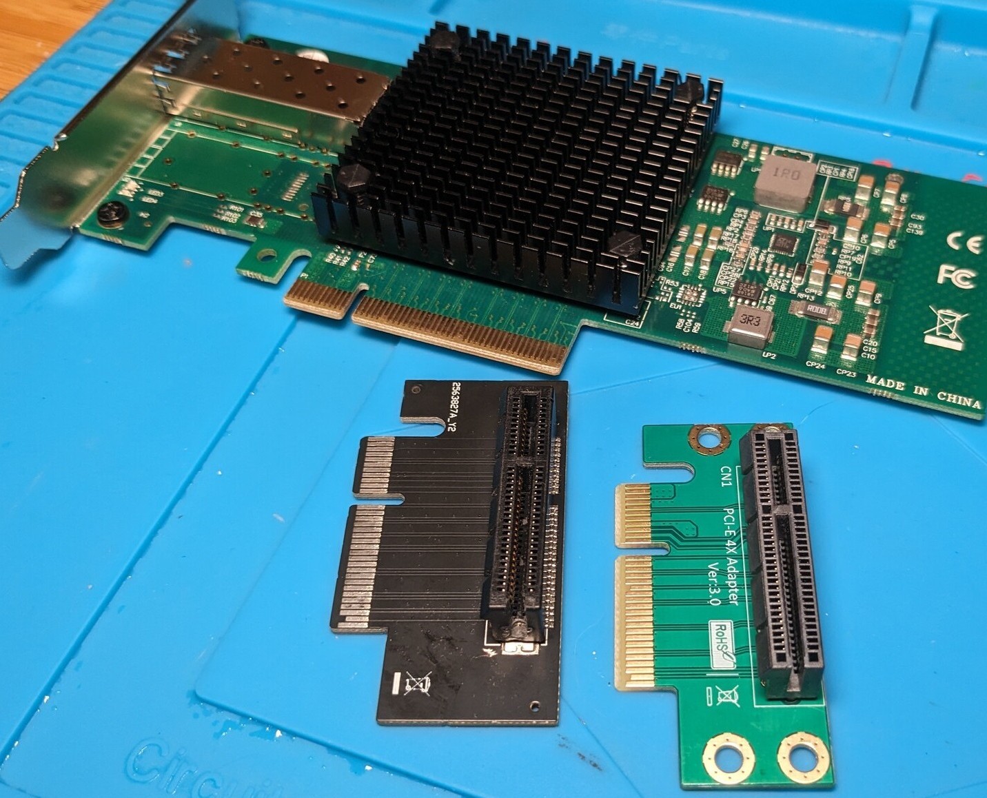 fujitsu futro s940 pcie network card and the 90° riser